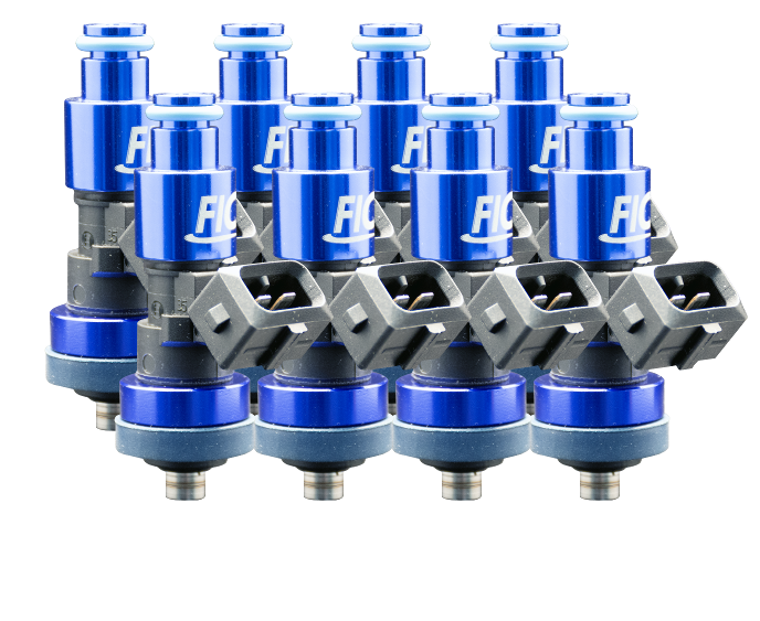 Fuel Injector Clinic 1650cc eight cylinder fuel injector set 53mm with 11mm top and 21mm bottom O-rings 1650-53-11-21-8