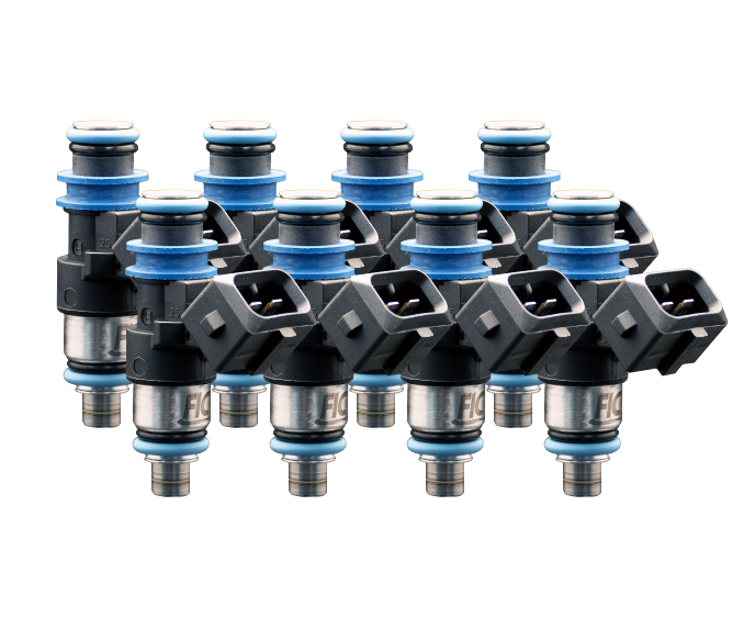 Fuel Injector Clinic 1650cc SHORT eight cylinder fuel injector set 38mm with 11mm top and 11mm bottom O-rings 1650-38-11-11-8