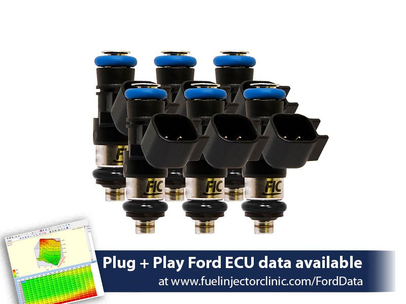 Fuel Injector Clinic is461-1650h 1650cc injector set for 2011-2017 Ford Mustang V6