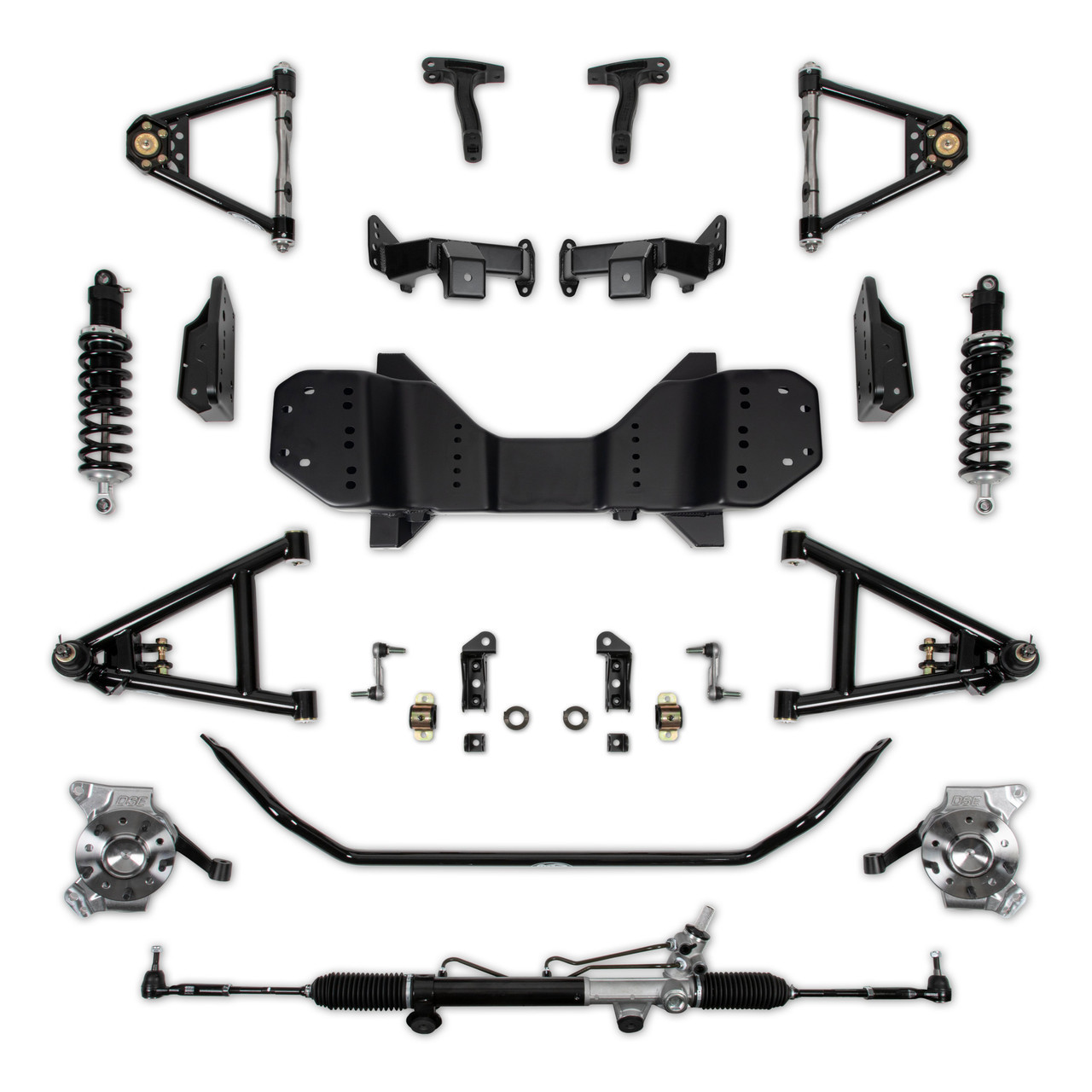 Detroit Speed SpeedMAX Front Suspension System - Double Adjustable Shocks (1973 - 1987 Chevrolet C10 / GMC C15 - SBC Brackets) 032082-DDS
