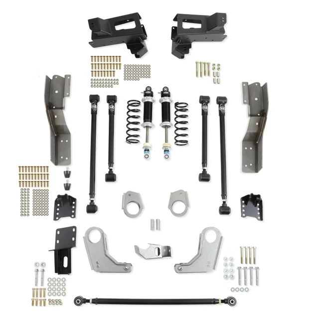 Detroit Speed QuadraLink Rear Suspension Kit - Weld-In Axle Brackets - Single-Adjustable Shocks (1967 - 1972 Chevrolet C10 / GMC C15) 041754-SDS