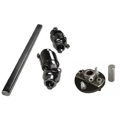 Detroit Speed Intermediate Steering Shaft with Vibration Reducer - Stock Non-Tilt Column Rag Joint Conversion - Natural Finish 092507DS