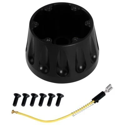 Detroit Speed Billet Aluminum Steering Wheel Adapter - Black Anodized (1969 - 1991 GM / Ididit / Flaming River GM-Style Columns) 092566DS