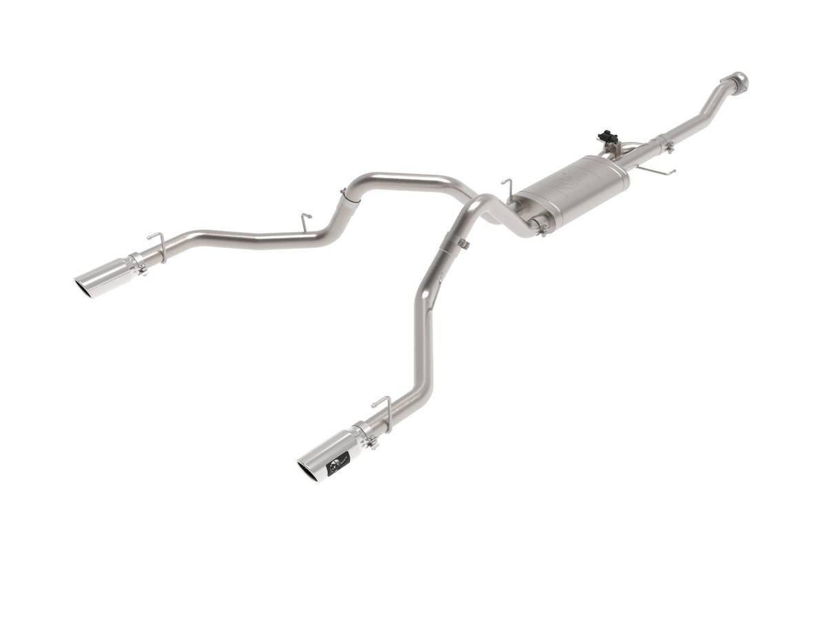 aFe Gemini XV 3" Cat-Back Exhaust System - Dual Polished Tip (2021 - 2026 F150 Tremor) 49-33160-P