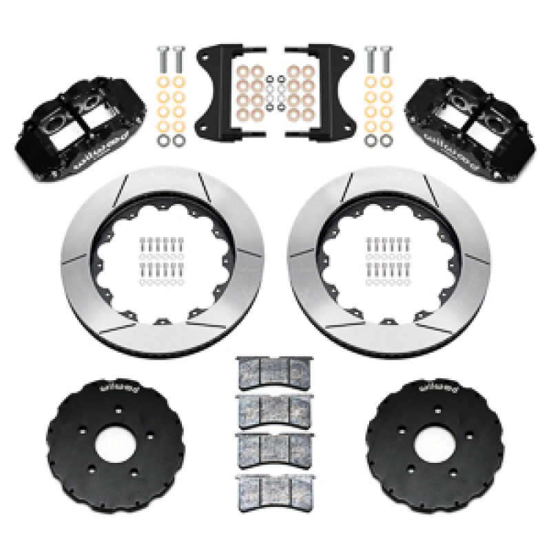 Wilwood Forged Narrow Superlite 6R Big Brake Front Brake Kit - 14.00" Slotted Rotors - Black (2014 - 2019 C7 Corvette) 140-18532