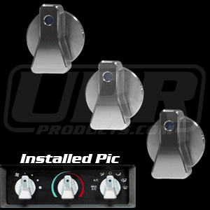 UPR Products Regular AC Knobs - Polished (1989 - 2004 Mustang) 1003-89-02