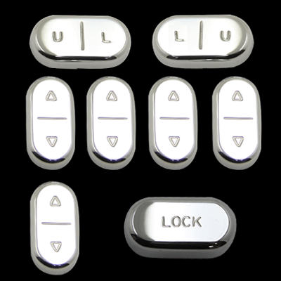 UPR Products Window Switch Kit Slimline Convertible Satin (87-93 Mustang) 1017-87-07