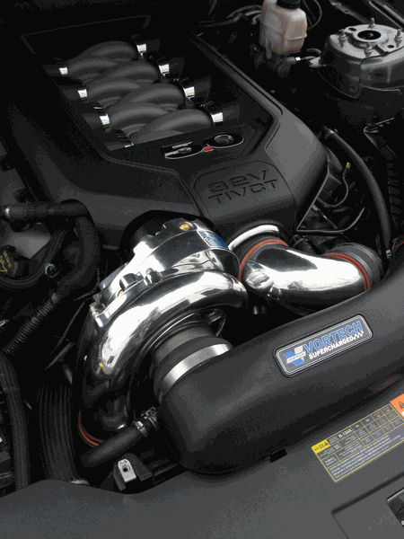 Vortech V-3 Si-Trim polished intercooled supercharger kit for 2011-2014 Mustang 5.0
