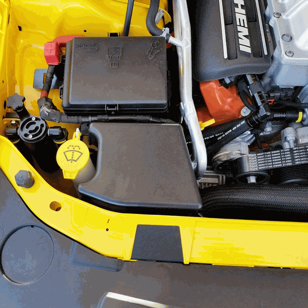 UPR Products Oil Catch Can Plug-N-Play Fender Mount Satin (2015 - 2024 Dodge Hellcat 6.2L) 5028-148