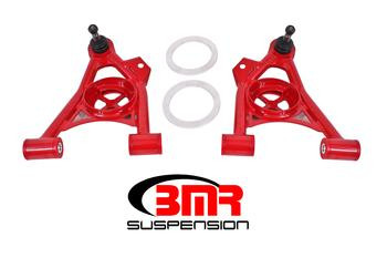 BMR Lower A-arms non-Adj Spring Pocket Tall Ball Joint Red (1979-1993 Mustang) AA037R