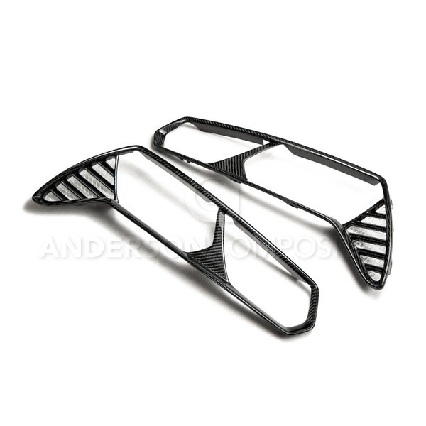 Anderson Composites Carbon Fiber Taillight Bezels (2014 - 2019 C7 Corvette) AC-TLB14CHC7
