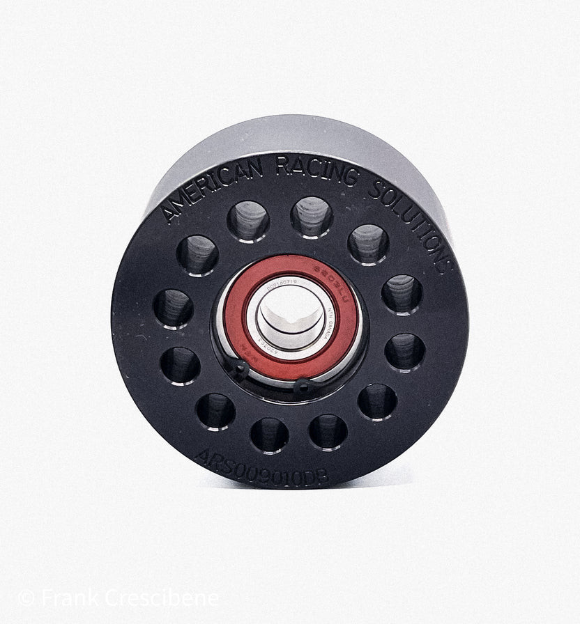 ARS 90mm x 10 Rib Smooth Billet Pulley - Double Bearing 009010DBS