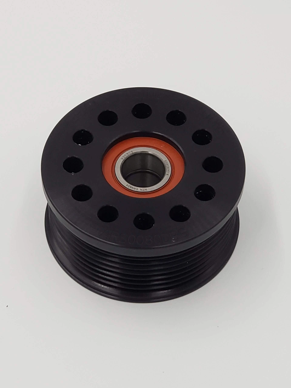 ARS 80mm x 12 Rib Grooved Pulley - Double Bearing ARS008012DBG