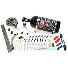 Nitrous Outlet EFI 4 Cylinder 2 Solenoid Dual Stage Dry Direct Port System w/Distribution Blocks 00-10360-SBT-DS