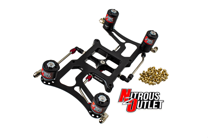 Nitrous Outlet Hornet 2 Standard Wet 4150 Boomerang Solenoids Forward Nitrous Plate Conversion 00-10626-SF