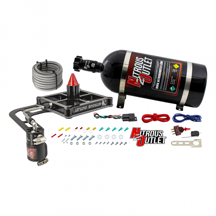 Nitrous Outlet 4500 Stinger 3 Dry Plate System With Offset Solenoid Bracket(50-400HP) 00-10680-GEN3