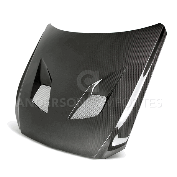 Anderson Composites Type-TT Double Sided Carbon Fiber Hood (15-17 Mustang) AC-HD15FDMU-TT-DS