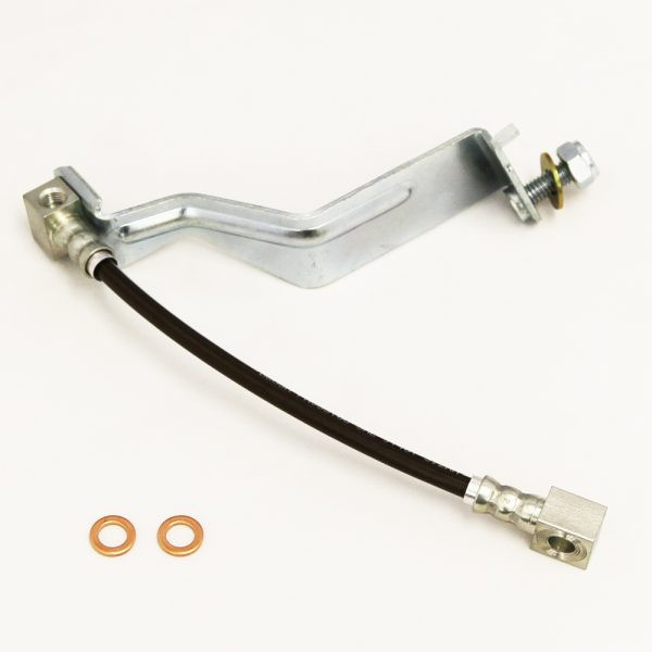 J&M Stainless Steel Brake Hose Kit - Rear - Clear (1987 - 1993 Mustang) 22515R-C