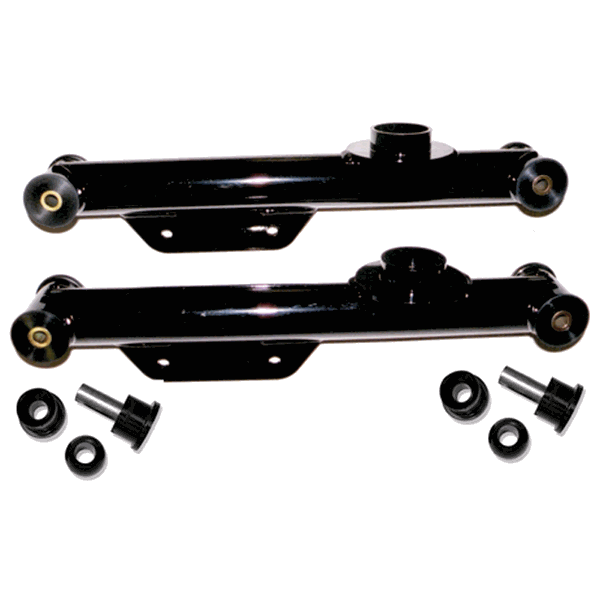 J&M Street Performance Rear Lower Control Arms - 3 Piece Poly-Ball Bushings - Black (1979 - 1998 Mustang) 23857-B