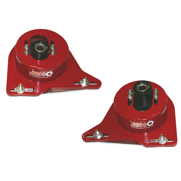 J&M Caster Camber Plates - Adjustable - Red (1982 - 1992 Camaro / Firebird) 24215R