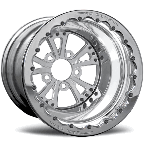 RC Components 15x9 Torx Double Beadlock Rear Wheel Polished Rim