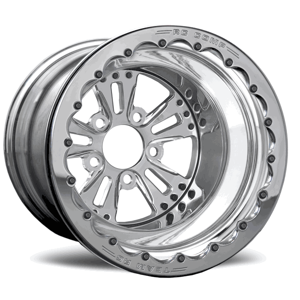 RC Components 15x12 Fusion Rear Wheel Single Beadlock Polished Rim