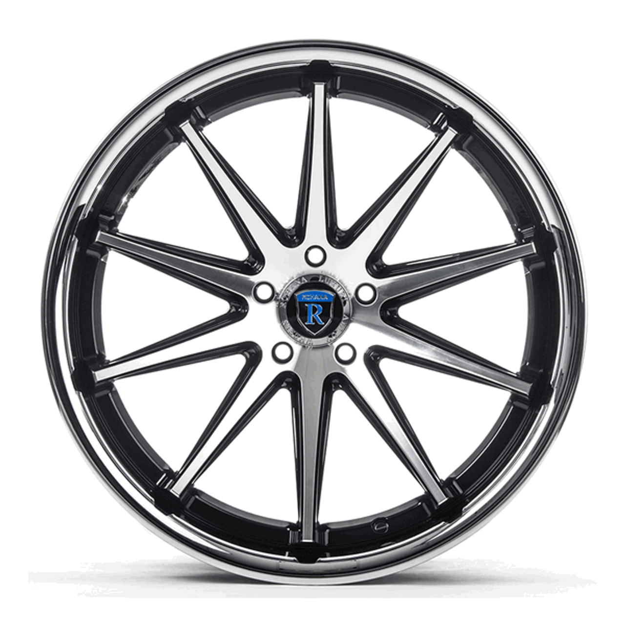 Rohana 19x9.5 RFC10 Wheel Machine Black w/Chrome Lip