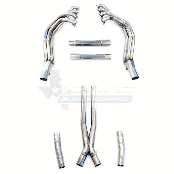 Texas Speed 1-3/4" Long Tube Headers & Off Road X-Pipe (97-00 C5 Corvette) 25-TSPC5LTXPKG9700-OR