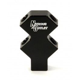 Nitrous Outlet High Flow Stacked Y Distribution Block 1/4" NPT Inlet/Outlets 00-01711