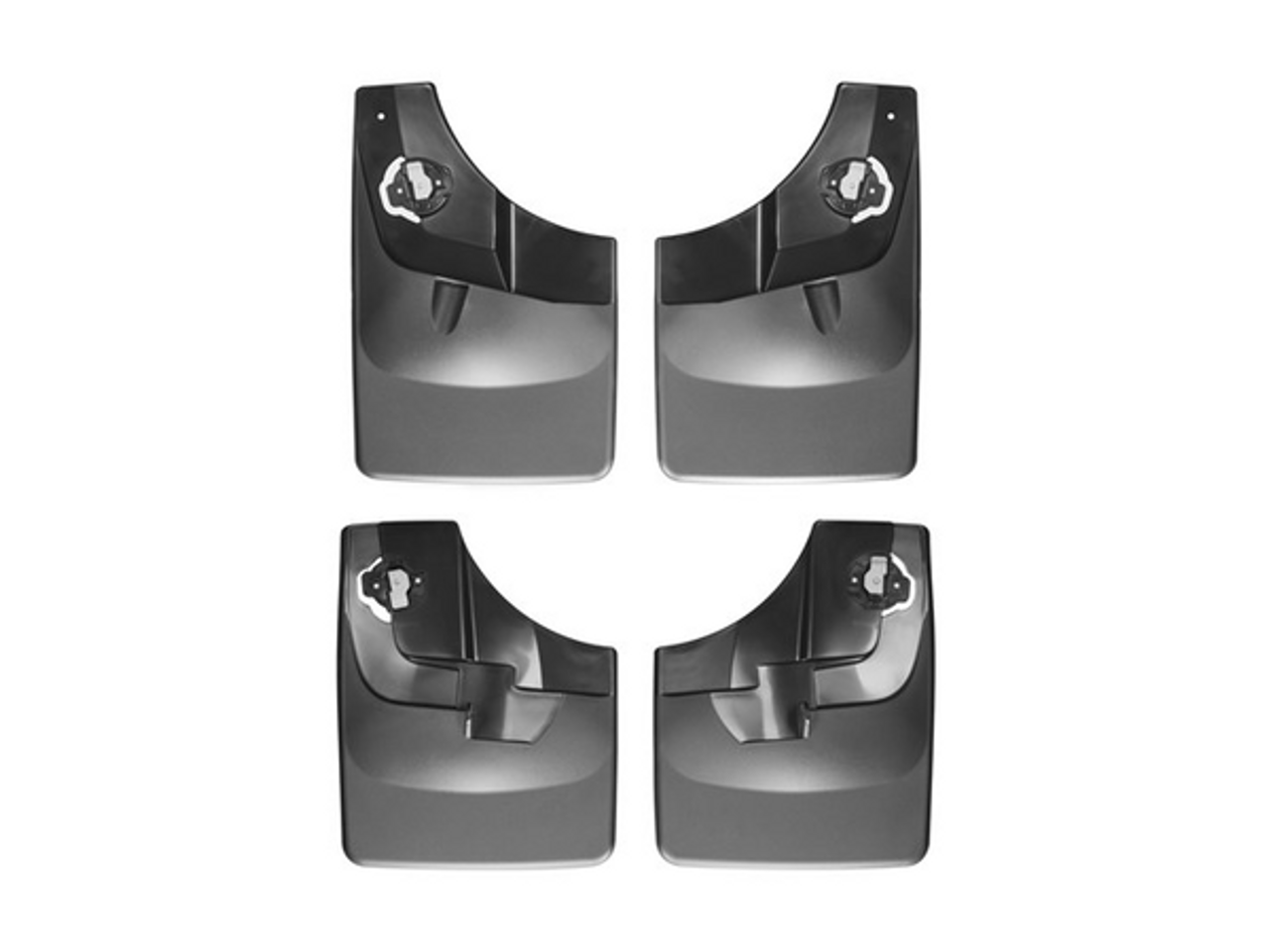 WeatherTech No Drill MudFlaps Front & Rear Set Black (07-11 GM) 110008-120015