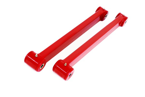 BMR Lower Control Arms - Boxed - Non-Adjustable - Polyurethane Bushings - Red (2005 - 2014 Mustang / 2007 - 2014 Shelby GT500) TCA032R