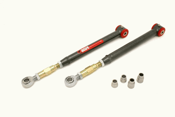 BMR Lower Control Arms - DOM - On-Car Adjustable - Polyurethane - Rod End Combo - Black (2005 - 2014 Mustang / 2007 - 2014 Shelby GT500) TCA021H