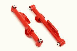 BMR Lower Control Arms - DOM - Non-Adjustable - Spherical Bearings - Red (1979 - 2004 Mustang) TCA016R