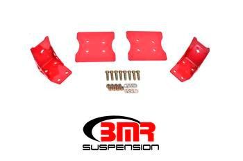BMR Torque Box Reinforcement Plate Kit - Plate Style - Lower - Red (1979 - 2004 Mustang) TBR003R