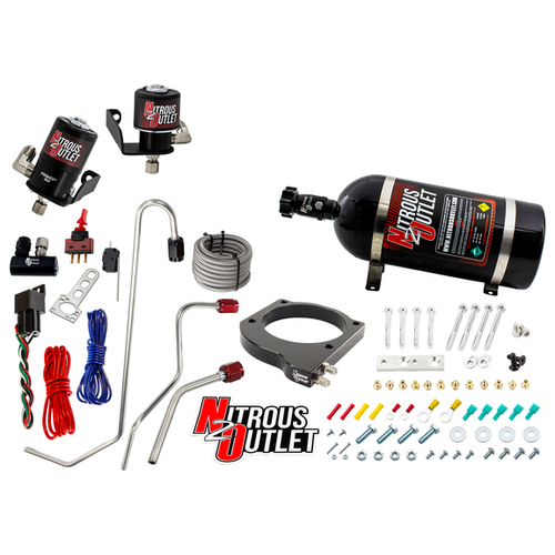 Nitrous Outlet MSD Atomic AirForce Intake Hard Lined Plate System for Aftermarket Fuel Rails (GM LS7) 00-10129-MSD-LS7-AFR