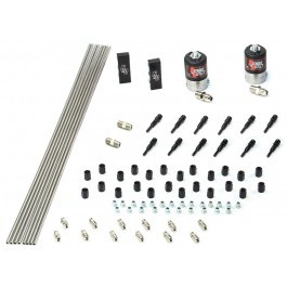 Nitrous Outlet Dry Dual Stage 6 Cylinder 2 Solenoids Forward Plumbers Kit w/Distribution Block 00-10383-SBT-DS