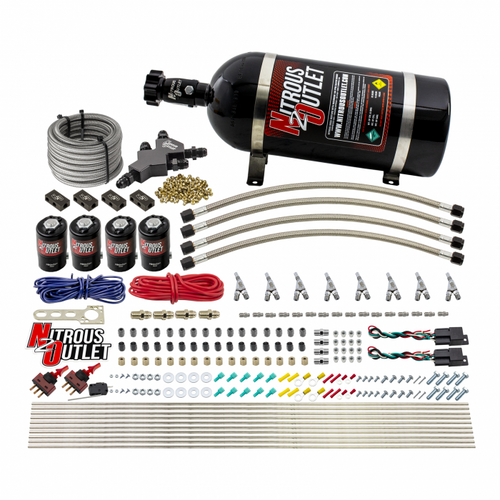 Nitrous Outlet 8 Cylinder Dual Stage Dry Direct Port System - .112 Nitrous 00-10432-L-SBT-DS