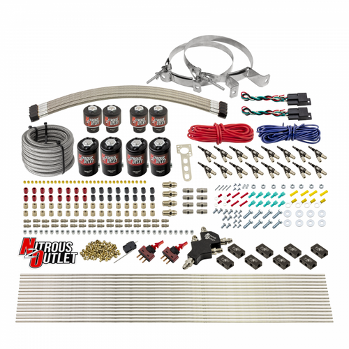 Nitrous Outlet 8 Cylinder Dual Stage Direct Port Nitrous System .122 Nitrous/.177 Fuel Solenoids Alcohol 00-10433-ALC-H-DS