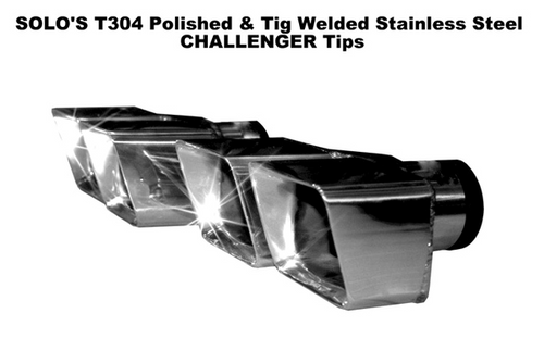 Solo Weld-On Exhaust Tips 2.5" Pair (08-14 Challenger R/T) T607-1R2.5WO