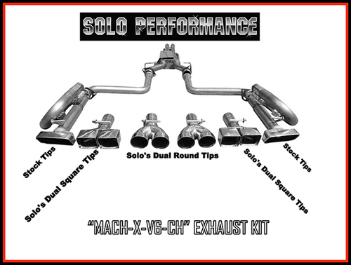 Solo Mach X Dual Cat-Back Exhaust w/o Tips (09-14 Challenger V6) 991164