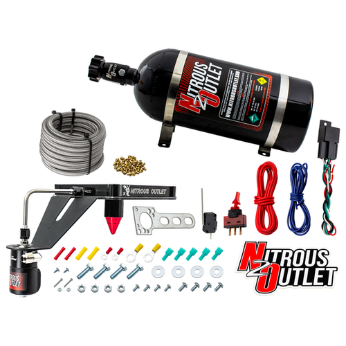 Nitrous Outlet 4500 Stinger 3 Dry Plate System w/ Deep EFI Center Solenoid Bracket 50-400 HP 00-10682-GEN3