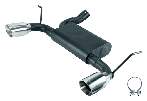 Pypes Axle Back Exhaust System Dual Exit w/ Street Pro Muffler Polished (2007 - 2018 Jeep Wrangler JK) - SJJ20S