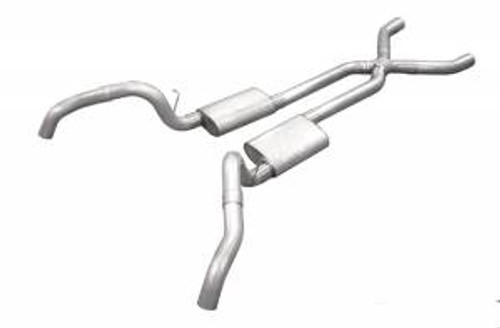 Pypes 2.5" Quarter Panel Exit w/X-Pipe System No Mufflers (1967 - 1969 Chevrolet Camaro / 1967 - 1969 Pontiac Firebird) - SGF60