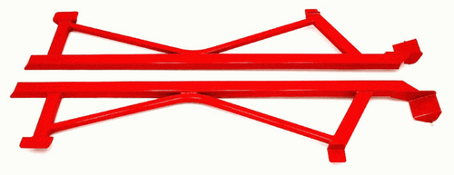 BMR Subframe Connectors Weld-on Boxed Red (2005-2014 Mustang/GT500) SFC011R