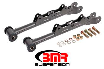 BMR Lower Control Arms - Rear - Chrome-Moly - Non-Adjustable - Delrin - Black (2010 - 2015 Camaro) MTCA030H