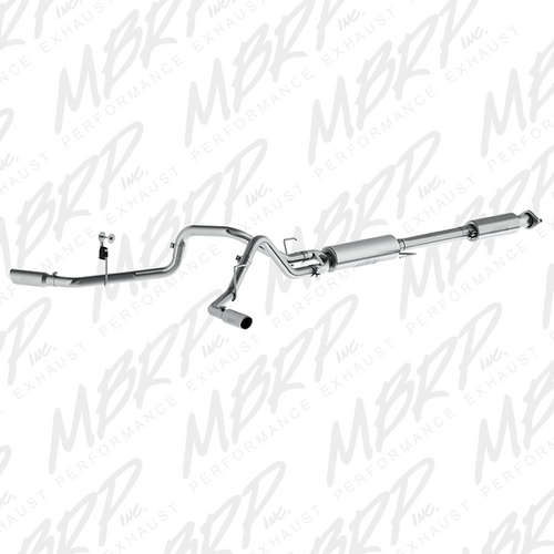 MBRP Installer Series 2.5" Cat Back Exhaust Aluminized Dual Side Exit (2015 - 2020 F-150 5.0L) S5257AL