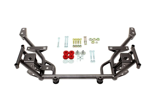 BMR K-Member - Lowered Mounts - Standard Rack Mounts - Black (2005 - 2014 Mustang / 2007 - 2014 Shelby GT500) KM020H