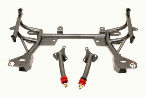 BMR K-Member - SBC/BBC Motor Mounts - Standard Rack Mounts - Black (1993 - 2002 F-Body Turbo) KM015H