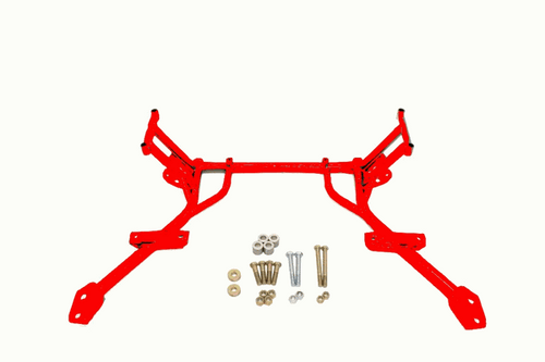 BMR K-Member No Motor Mounts Standard Rack Mount Red (2005-2014 Mustang/GT500) KM009R