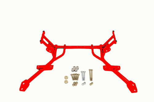 BMR K-Member - No Motor Mounts - Standard Rack Mounts - Red (2005 - 2014 Mustang / 2007 - 2014 GT500) KM009R